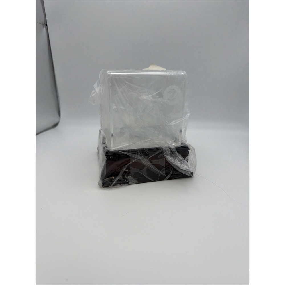Baseball Holder Display Case Cube, Cherry Finish Wood Stand Glass Minnesota Twin